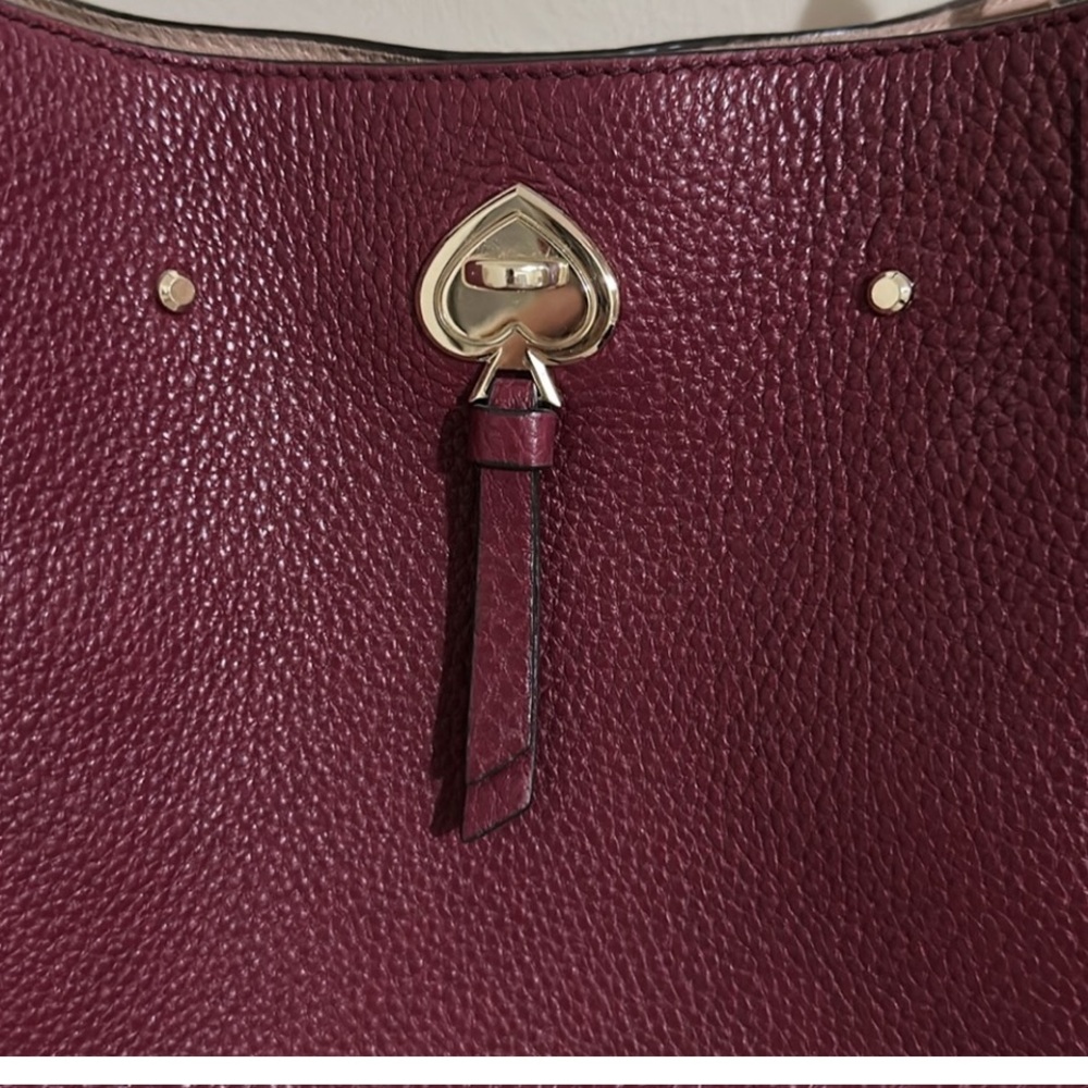 Kate Spade Marti Burgundy Leather Tote Bag - Picture 8 of 8